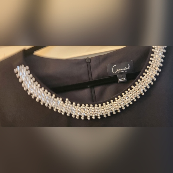 Festive,  Sexy, Lil Black Dress by Connected Apparel, Sz 12 - Picture 2 of 16